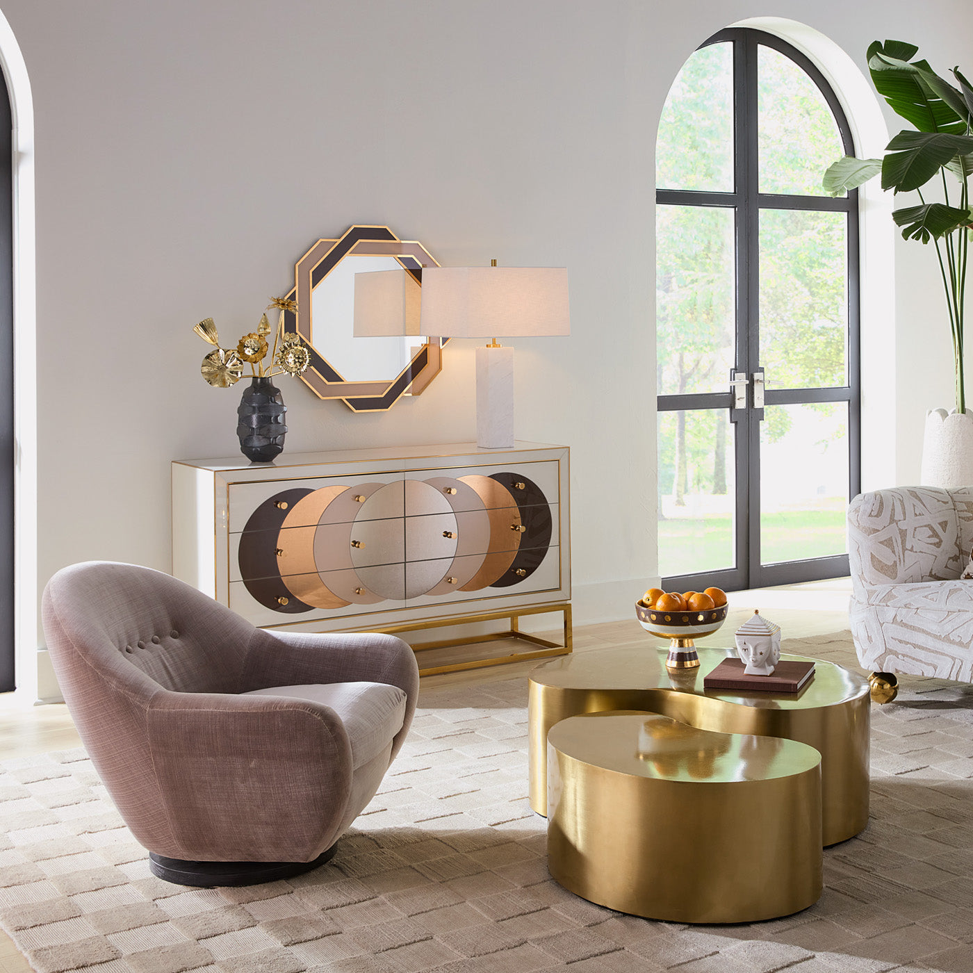 Stockholm Swivel Chair Ponti Mushroom - front view