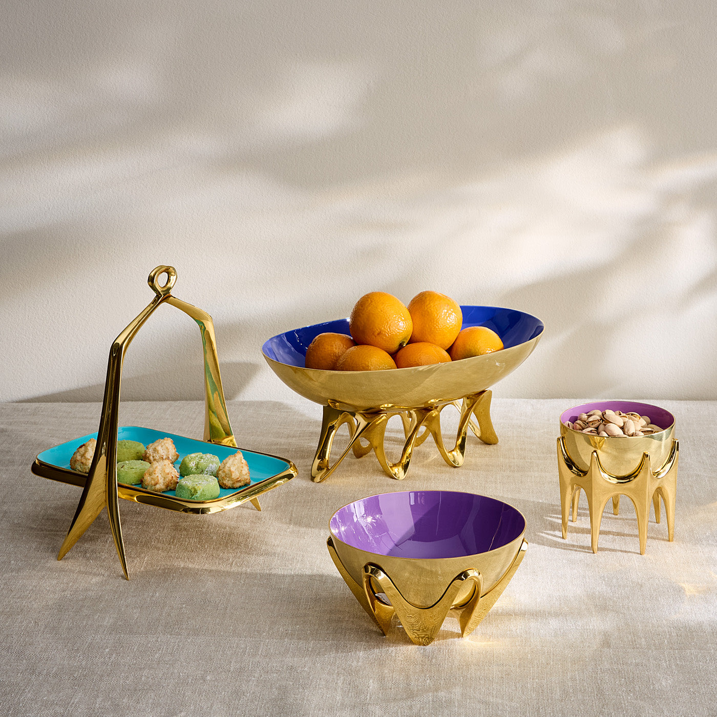 Oscar Amethyst Bowl in Brass | Jonathan Adler