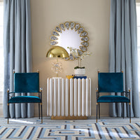 rider arm chair rialto peacock velvet black brass frame with kiki dresser