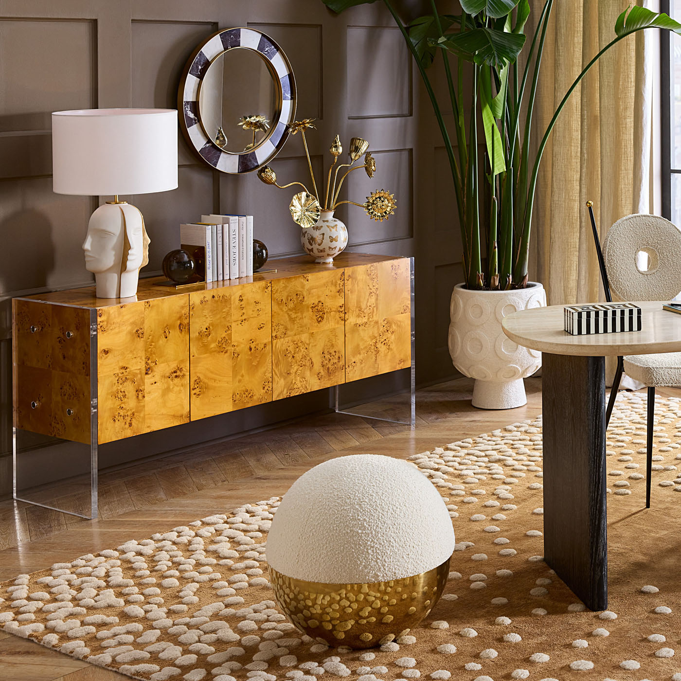 Canaan Mirror with Bond Credenza