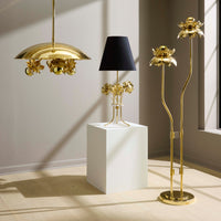 Brass Flower Floor Lamp