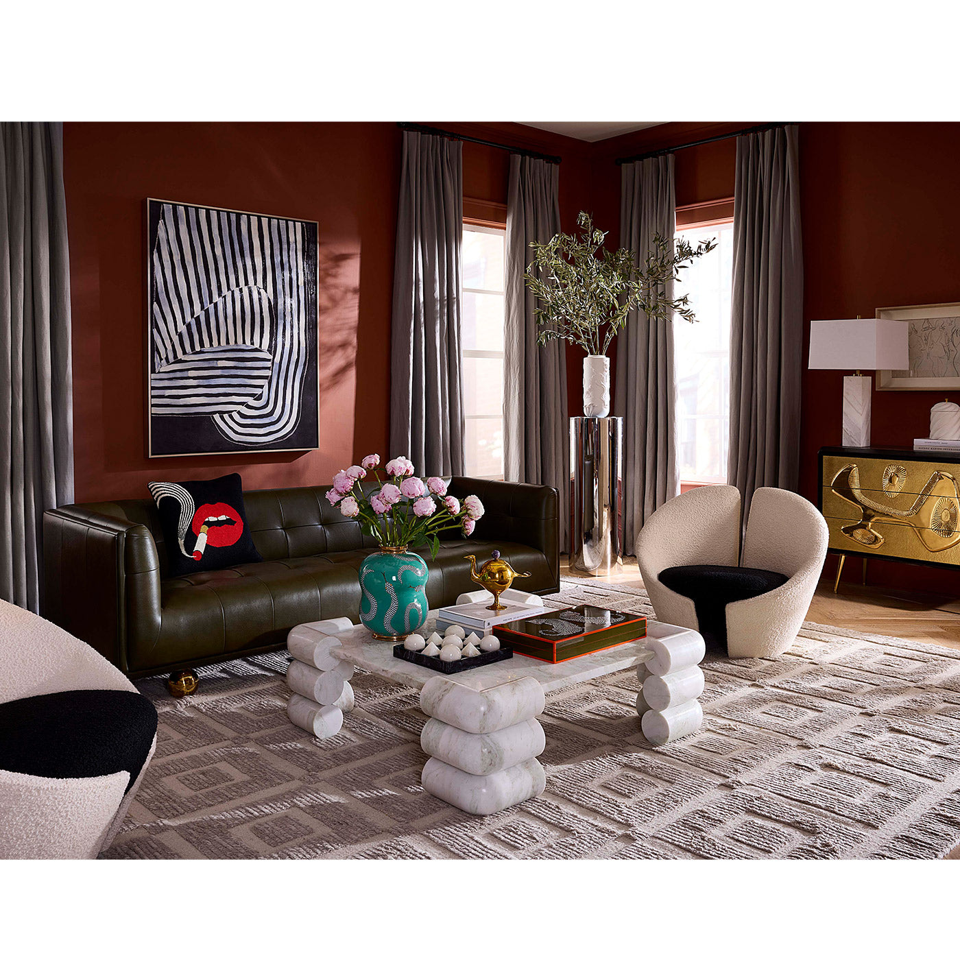 Brass Fish Tray - styled view