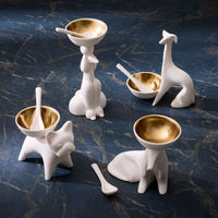 French Bulldog Salt & Pepper Cellar - styled view