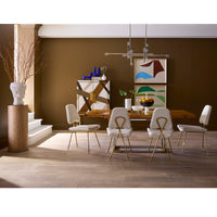 Maxime Dining Chair - Vapor Ivory Styled Dining Table View