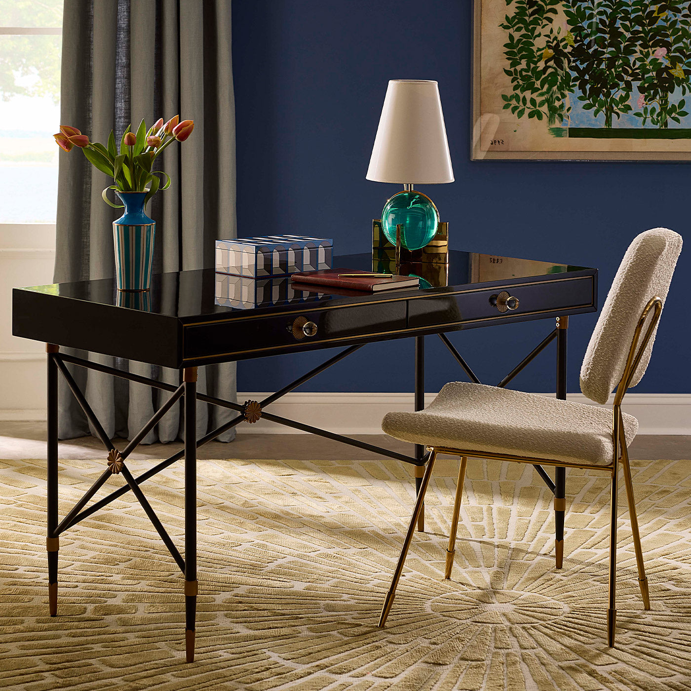 Rider Large Desk - styled view