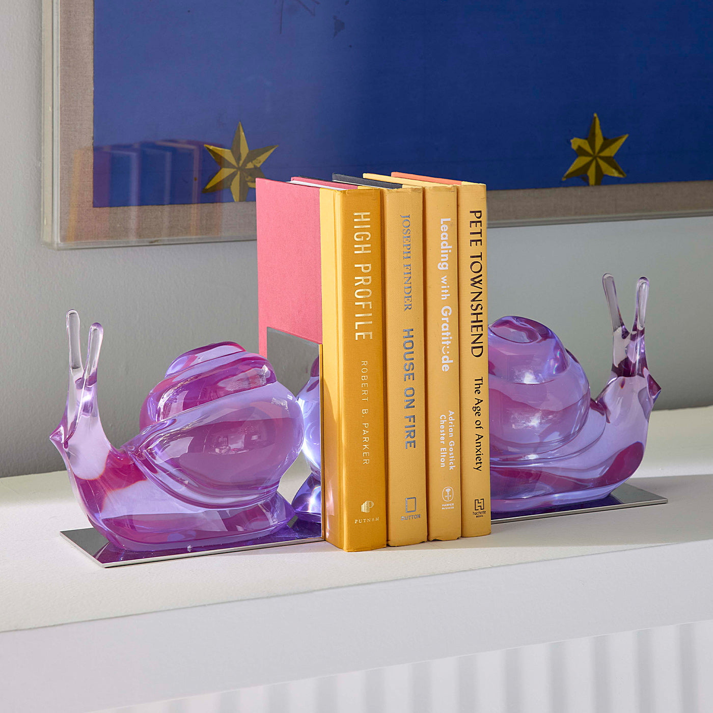 Snail Bookends - angle view