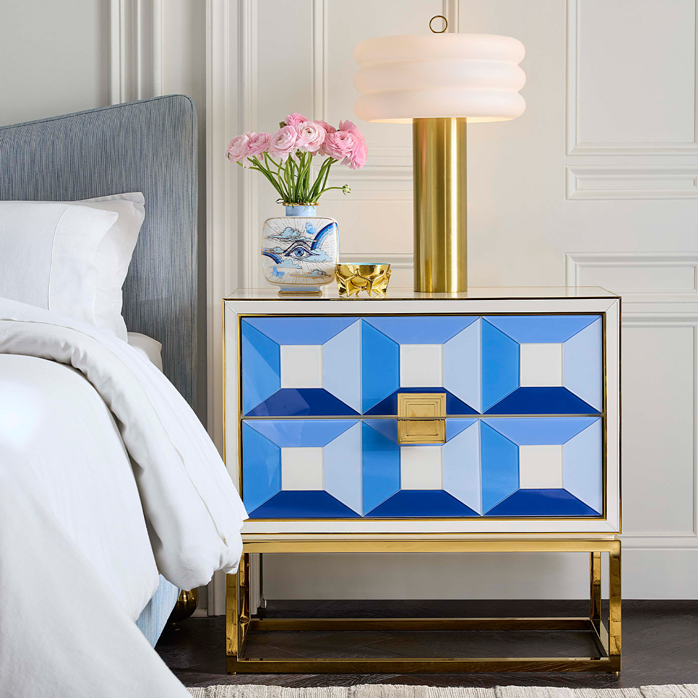 Sorrento Two-Drawer Console - styled view