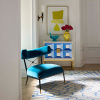 Sorrento Two-Drawer Console with Rider Klismos Chair - front view