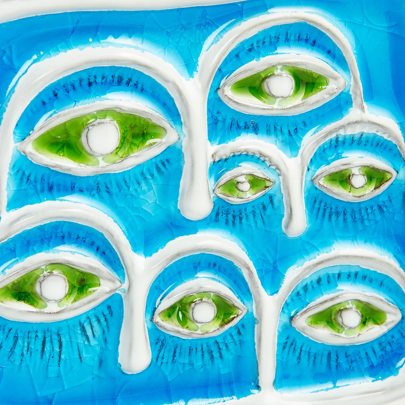 Glass Menagerie Eyes Vase - back front view