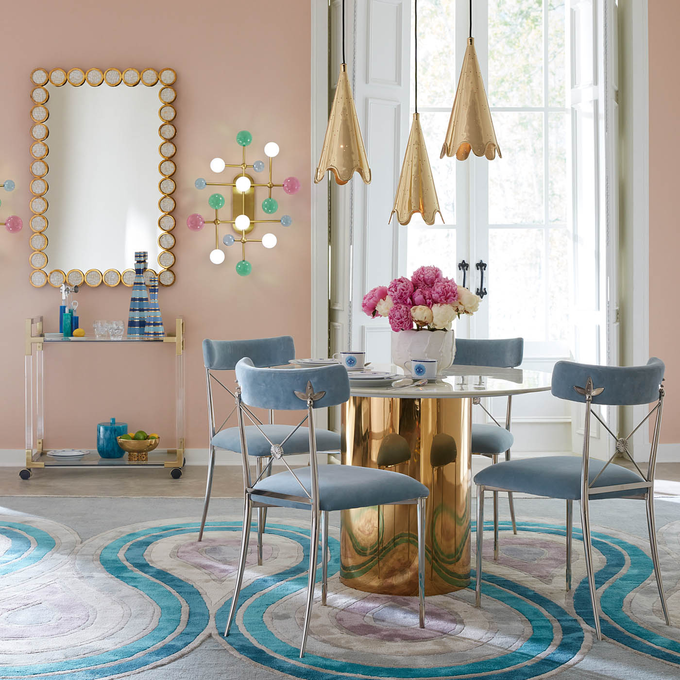 Globo Fretwork Sconce - styled view 2