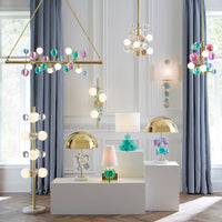 globo table lamp acrylic multicolor brass - group view