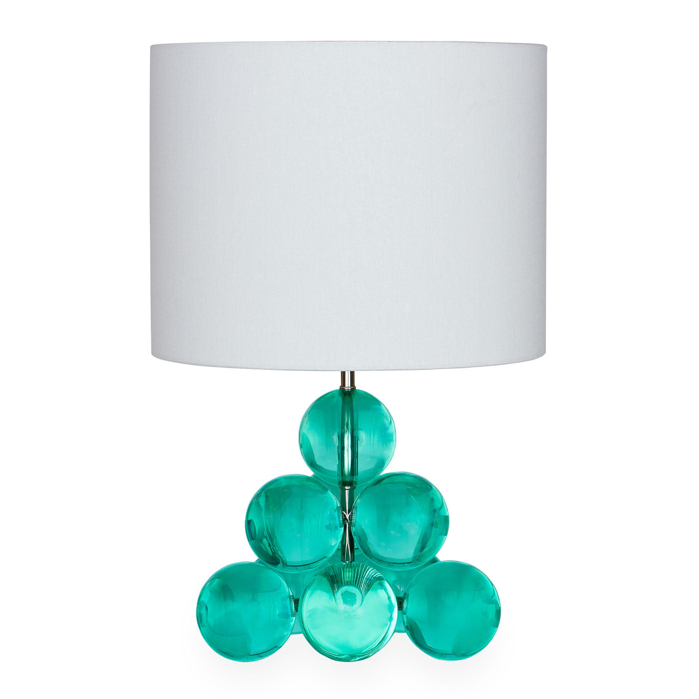 Globo Pyramid Table Lamp in Linen | Jonathan Adler
