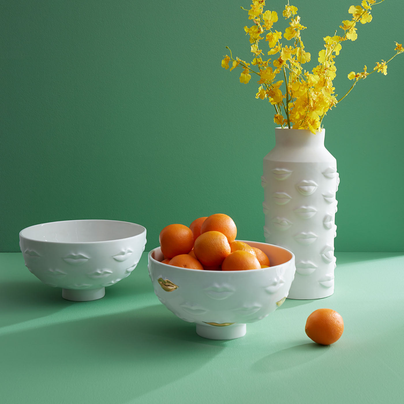 gala lips bowl porcelain white - detail view