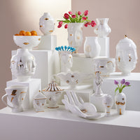 gilded dora maar urn porcelain white accents gold - view 2
