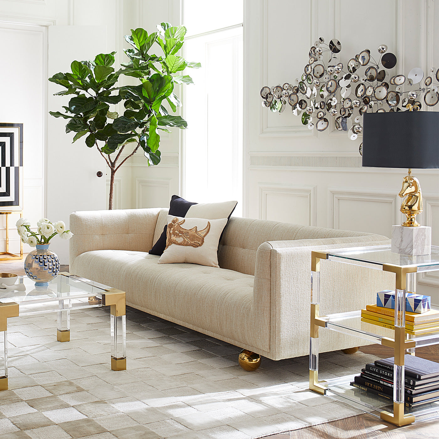 claridge sofa belfast stone philippe lounge chair milano wing chair living room - styled view