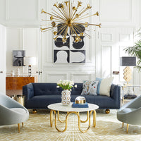claridge sofa belfast stone linen - angle view