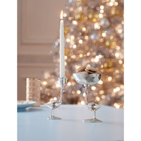 silver-plated ostrich candle holder and bowl - styled view
