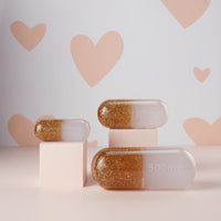 glitter acrylic pill collec tion - styled view