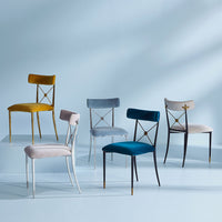 rider dining chairs rialto sky globo fretwork console living room - styled view