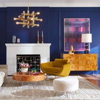 milano kinetic chandelier brass - styled