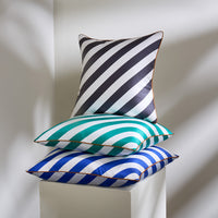 Cabana Green/Ivory Silk Pillow - group view