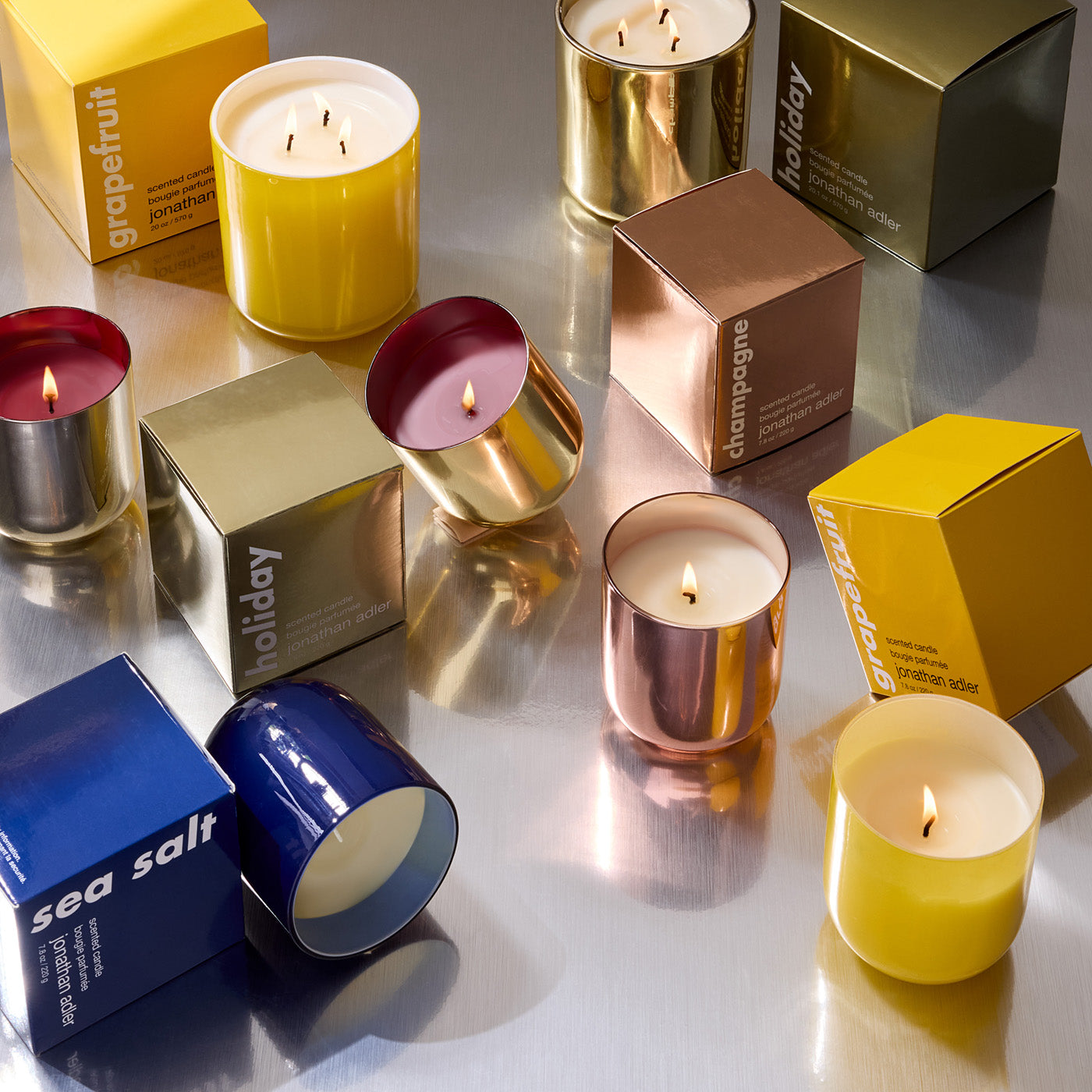 champagne pop candle holiday shot