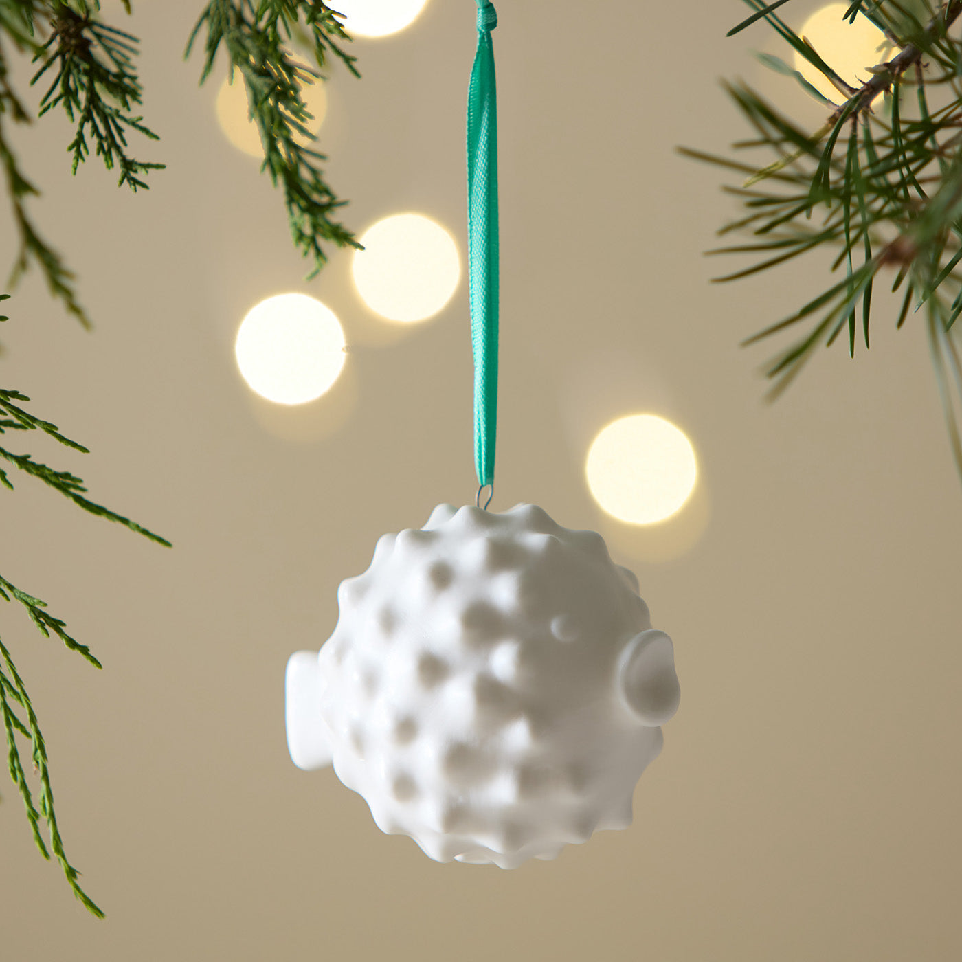 Puffer Fish Ornament - styled view
