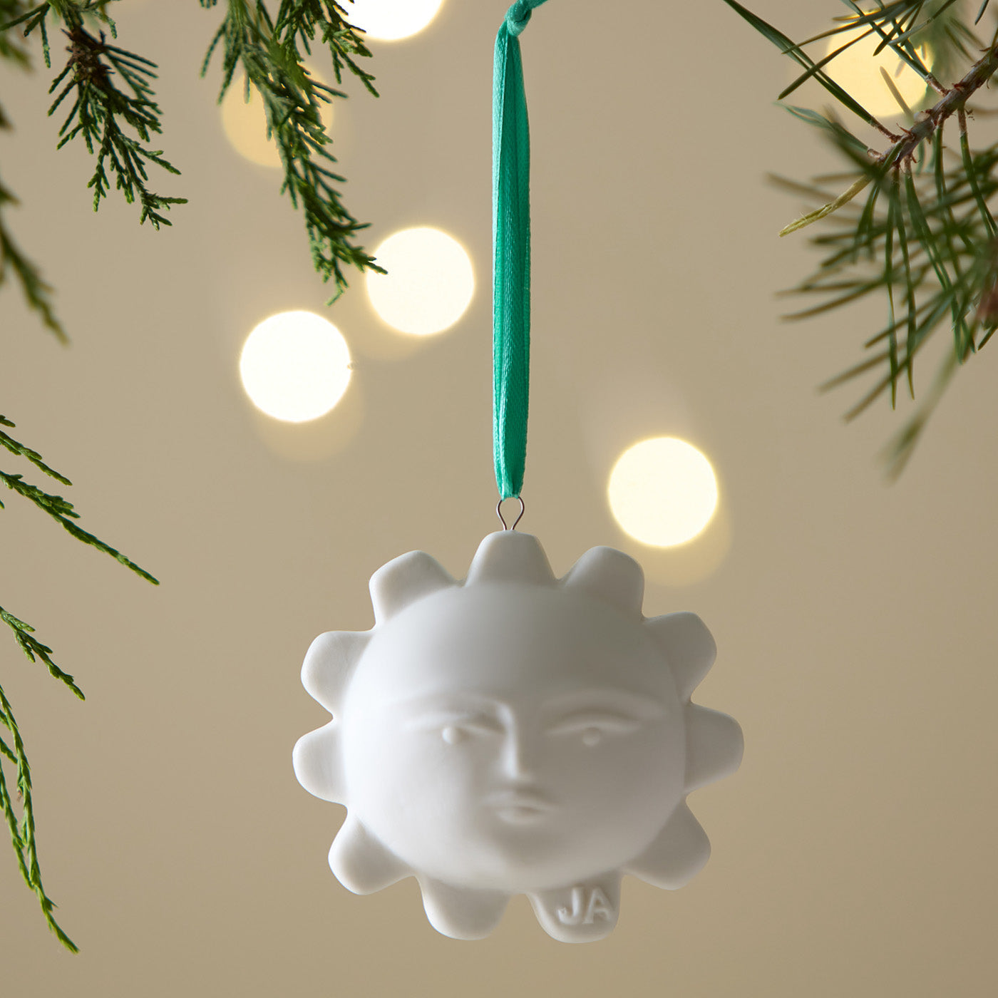 Sun Ornament - styled back view