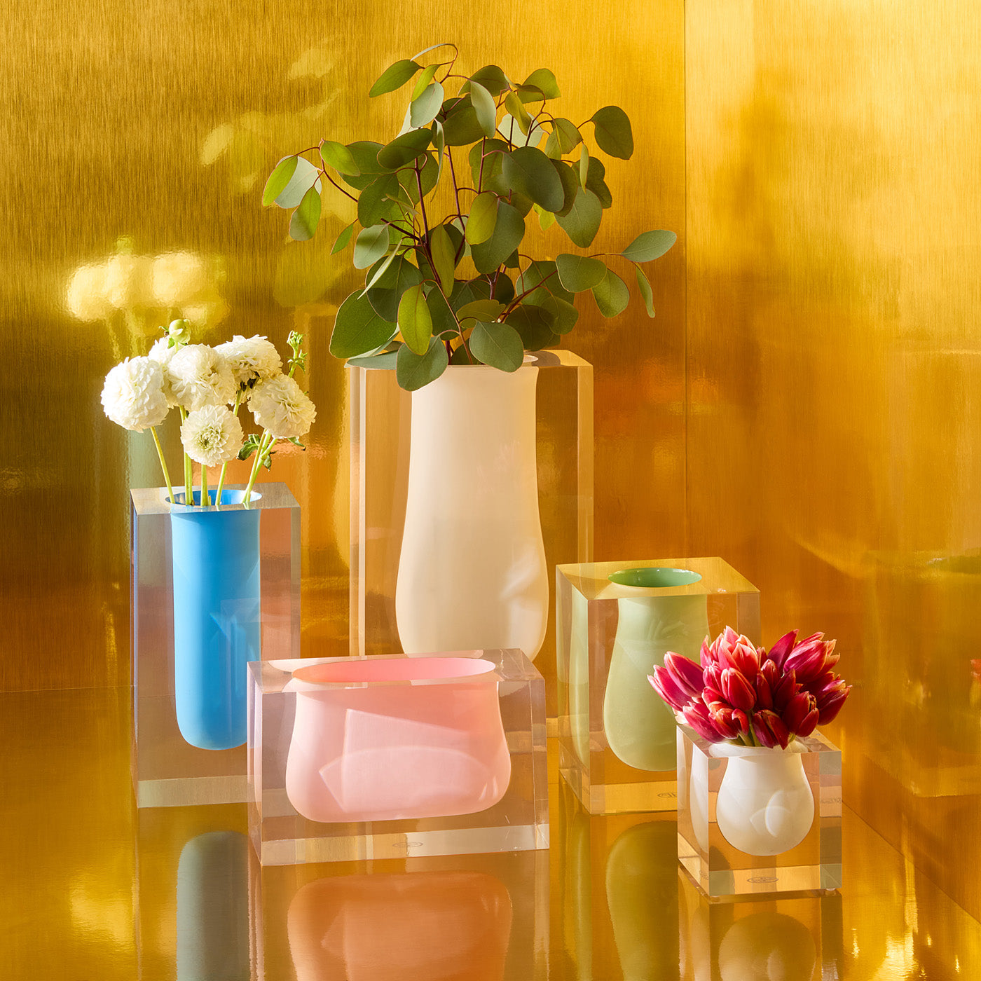 JONATHAN ADLER BEL AIR　透明な花瓶 イエロー Bel Air Test Tube Vase in Acrylic | Jonathan Adler