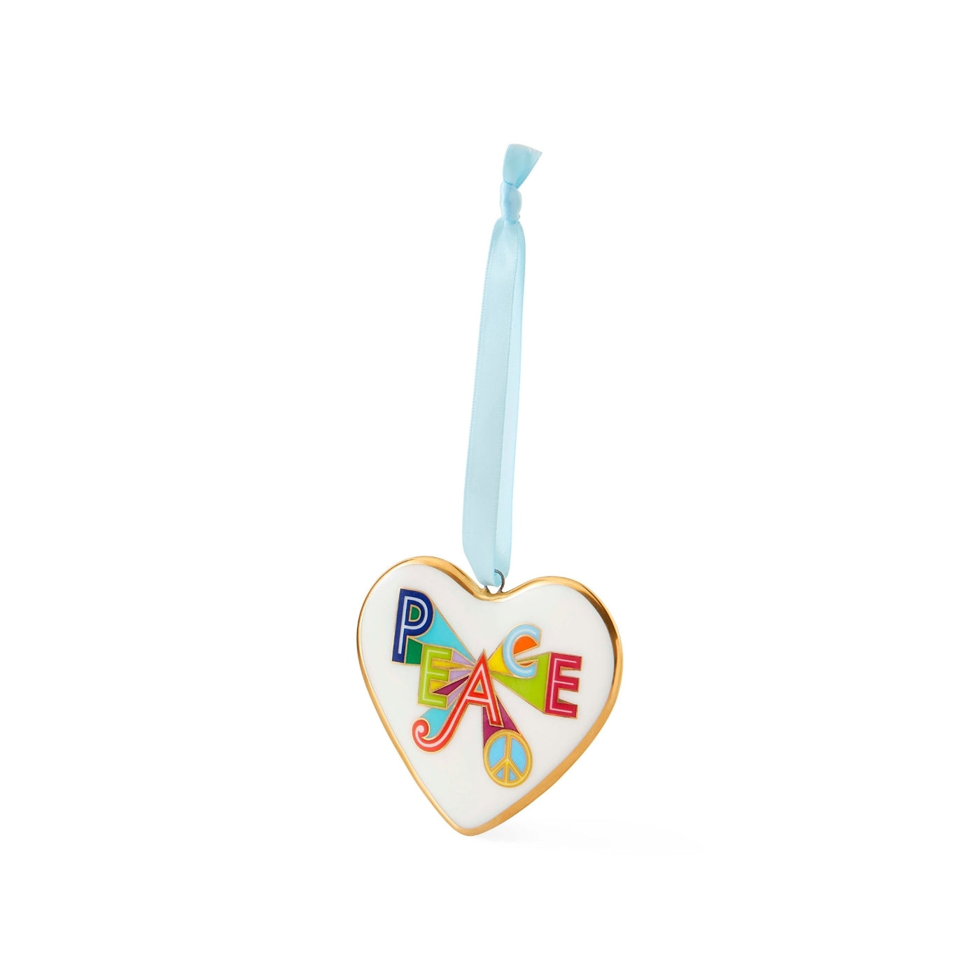 Peace & Love 2025 Ornament - back angle view