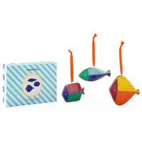 School of Fish Ornament Set with box - group view