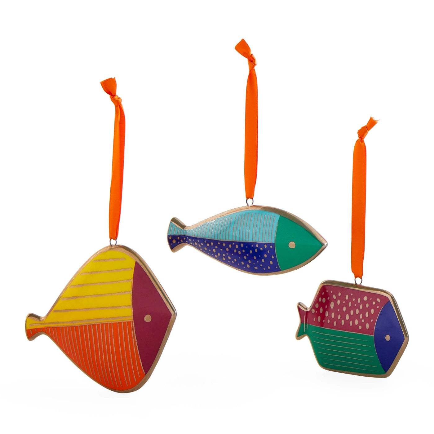 School of Fish Ornament Set - group view