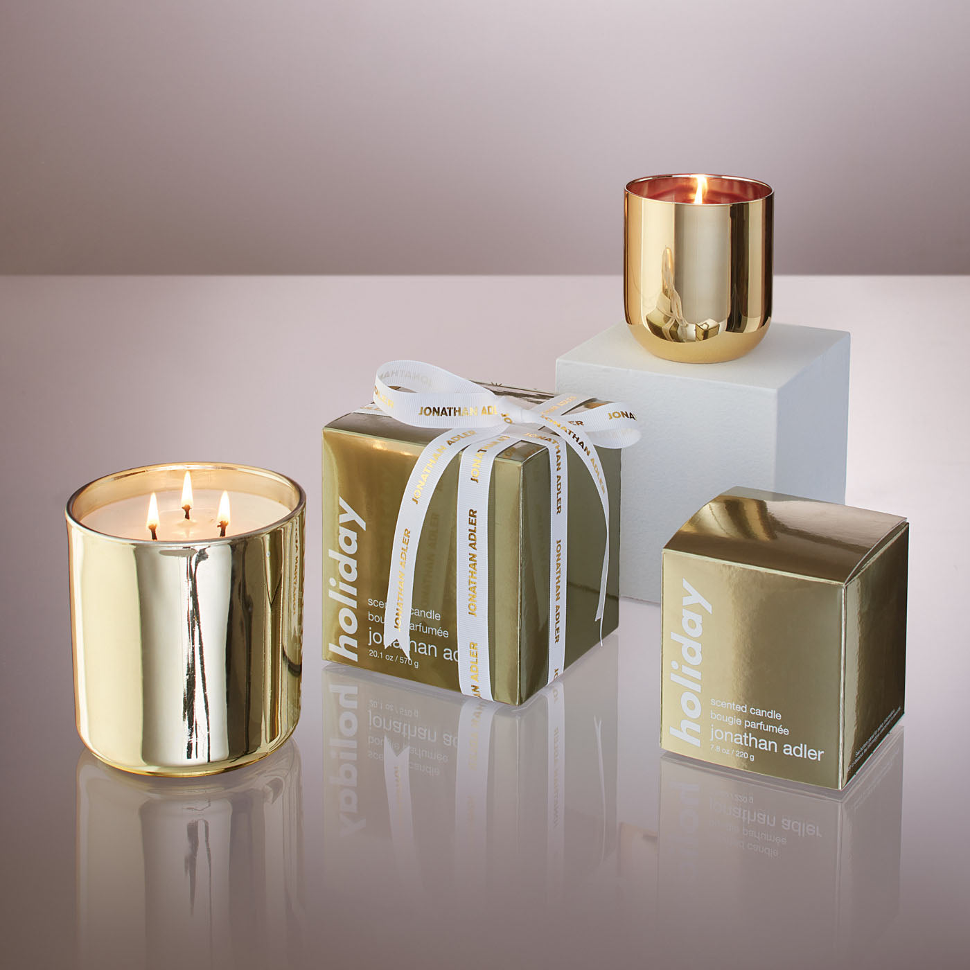 holiday pop candle - styled view