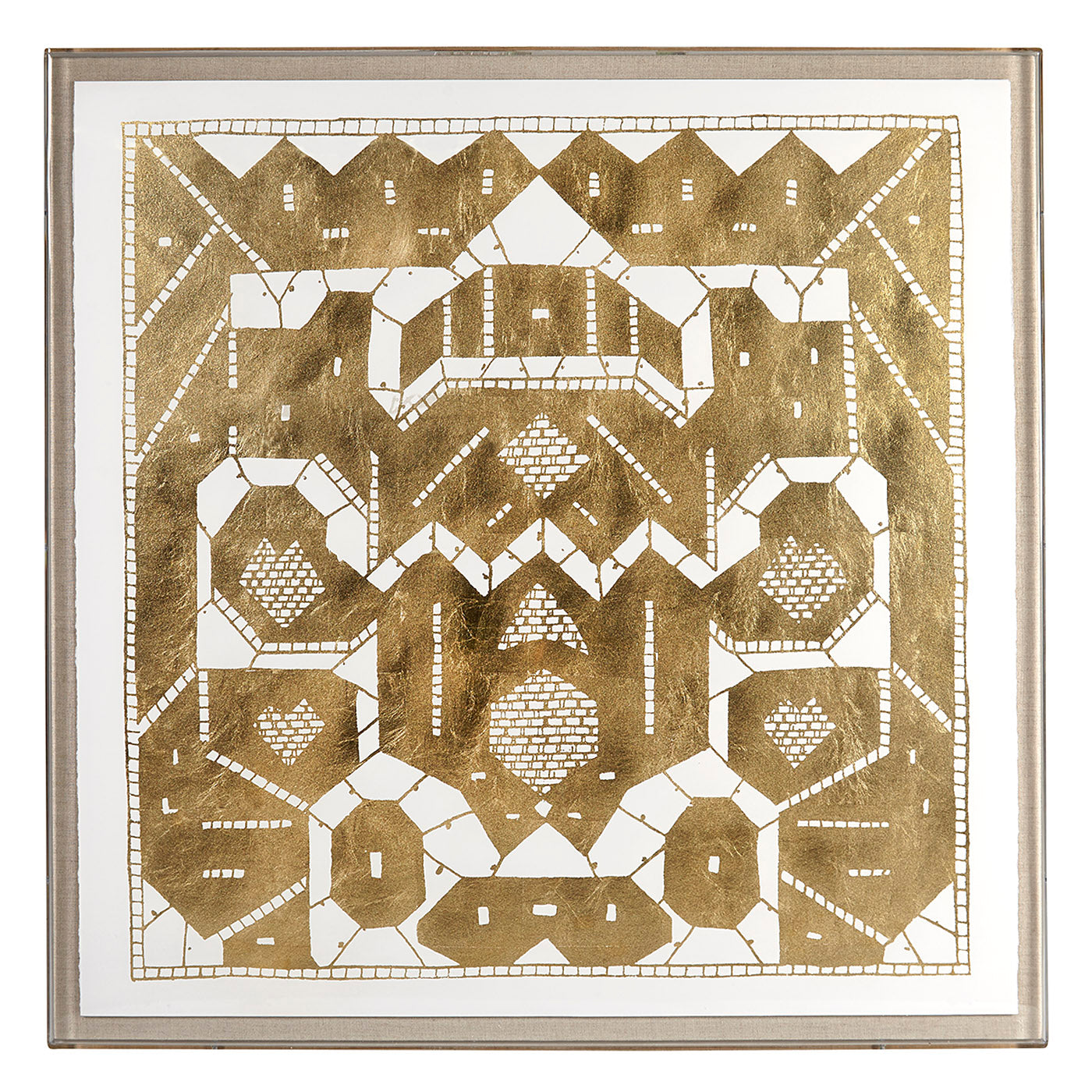 gilded lace print - front view