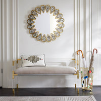 Petals Mirror Grey - styled view