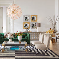 Mustique Scalloped Urn with Riviera Lounge Chair