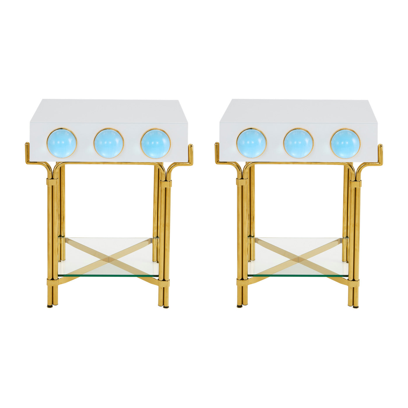 globo side table acrylic blue bundle with wright sofa