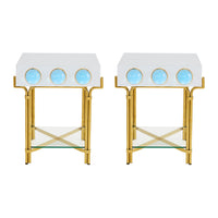 globo side table acrylic blue bundle with wright sofa