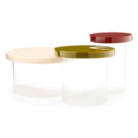 Acrylic Dot Side Tables Bundle - styled view