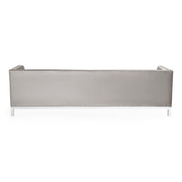 lampert grand sofa brussels charcoal velvet white base - detail view