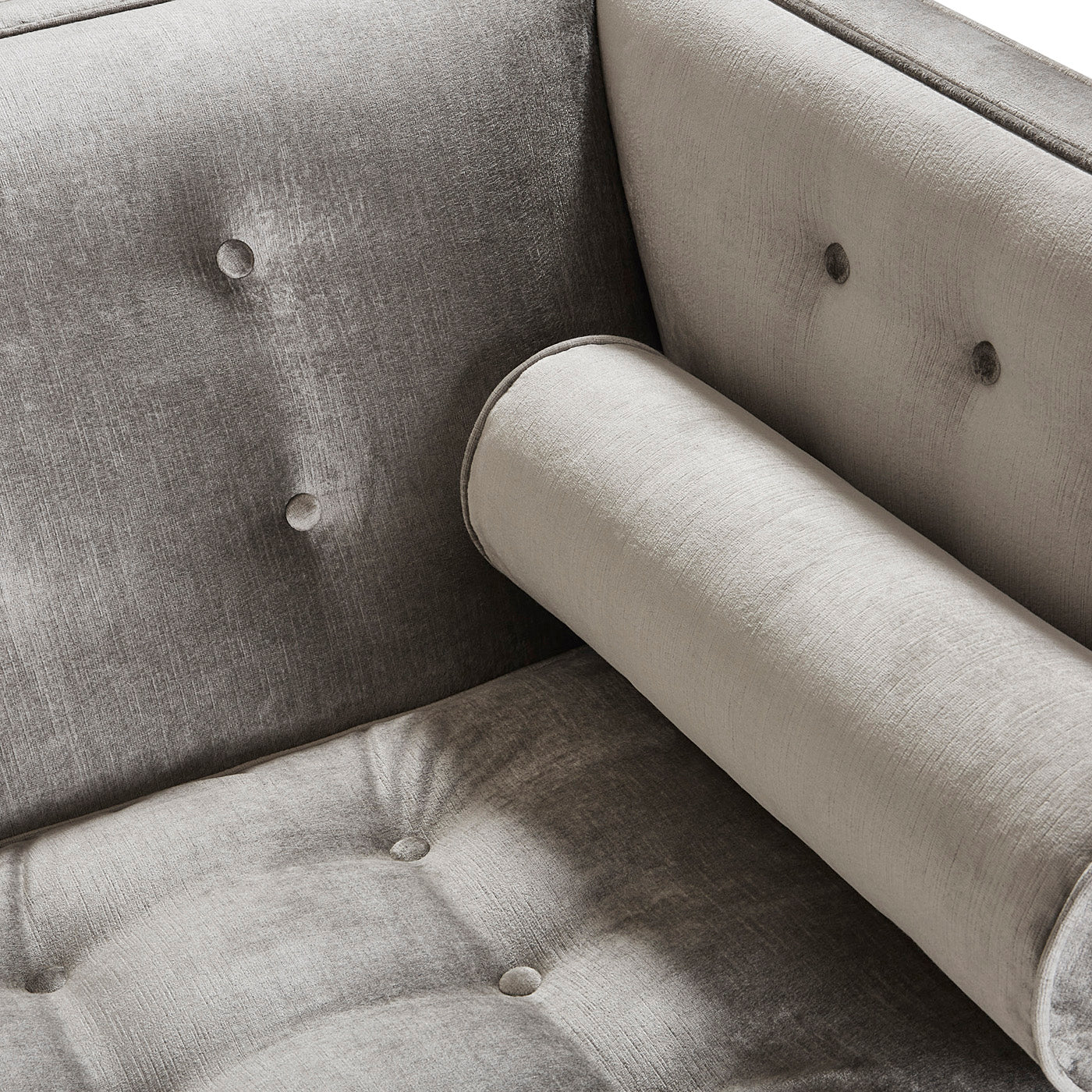 lampert grand sofa venice peacock velvet base white - detail view
