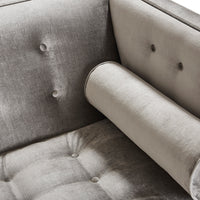 lampert grand sofa venice peacock velvet base white - detail view