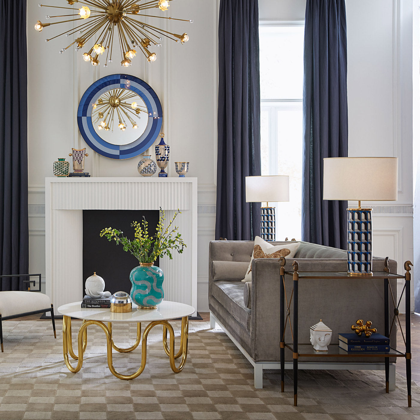 Gilded Masquerade Box in Porcelain with Gold Accents | Jonathan Adler
