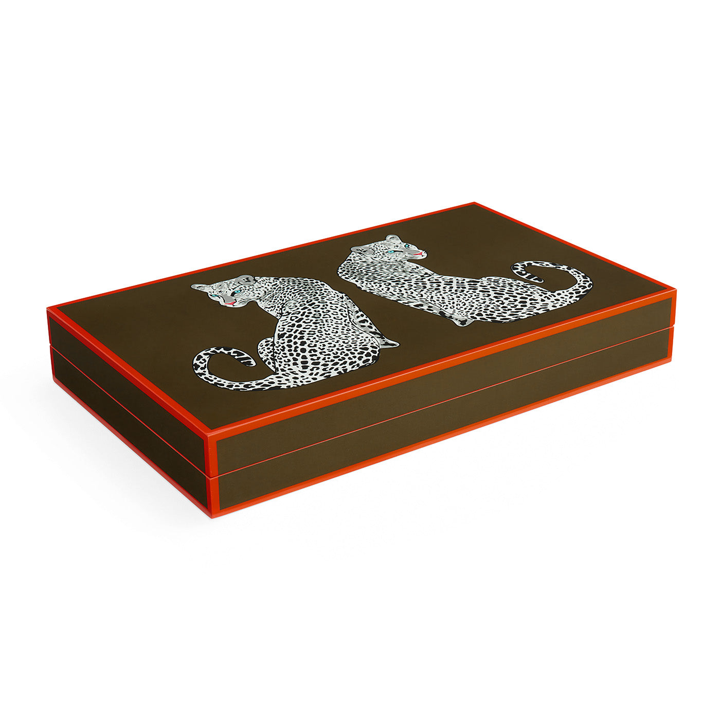 Leopard Backgammon Set - opened view 1