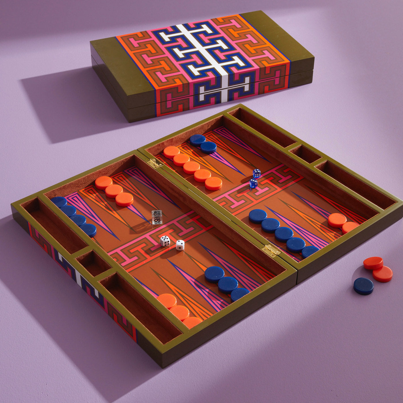 Madrid Backgammon Set - holiday shot