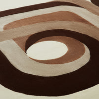 Madrid Rug - styled view with Travertine tables