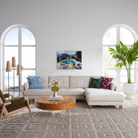 Malibu Sectional LAF Cirrus Powder - styled view