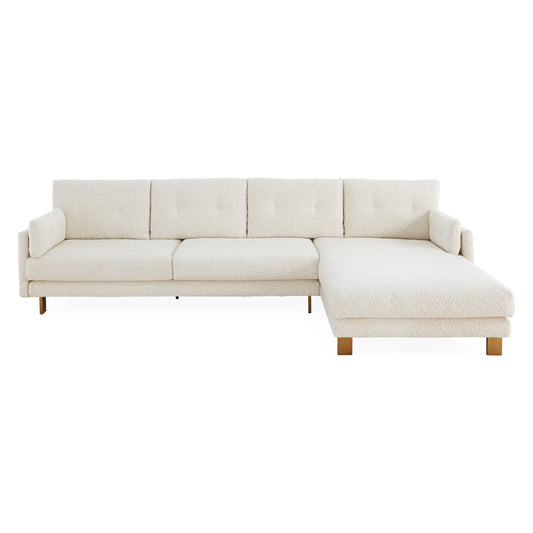 Malibu Sectional LAF Cirrus Powder - front view