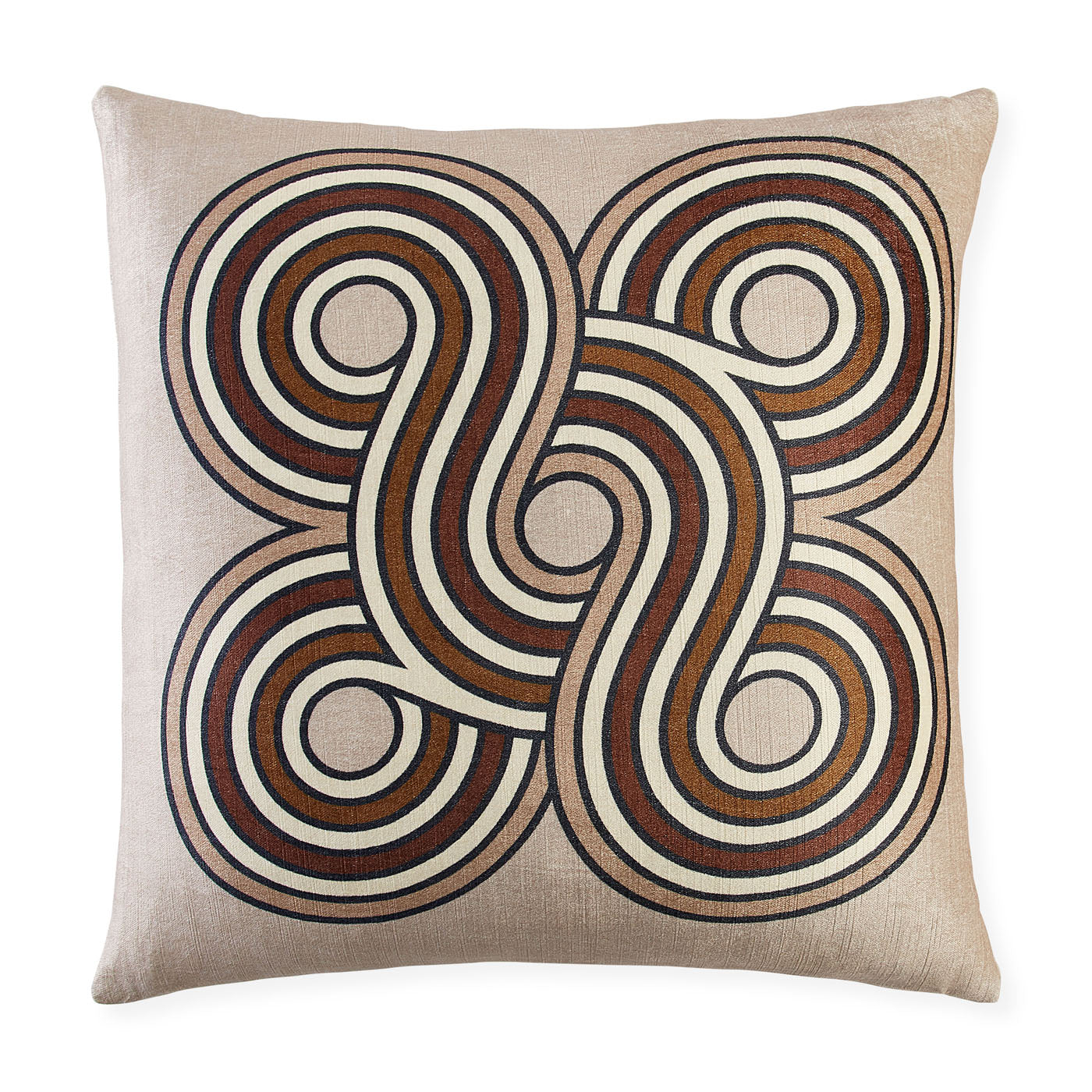 Milano Champagne Circles Pillow Jonathan Adler