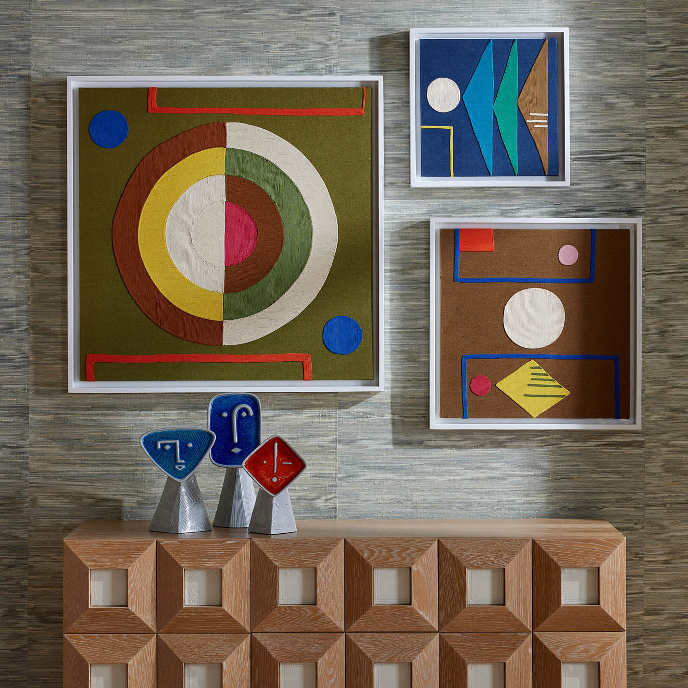 Monterey Bullseye Corded Art - styled view